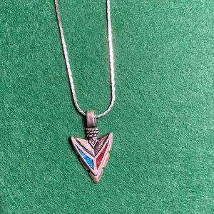 Silver Arrowhead Pendant Necklace